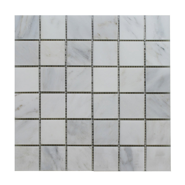 Seven Seas Collection Arabescato Natural Stone Grid Mosaic Wall Tile